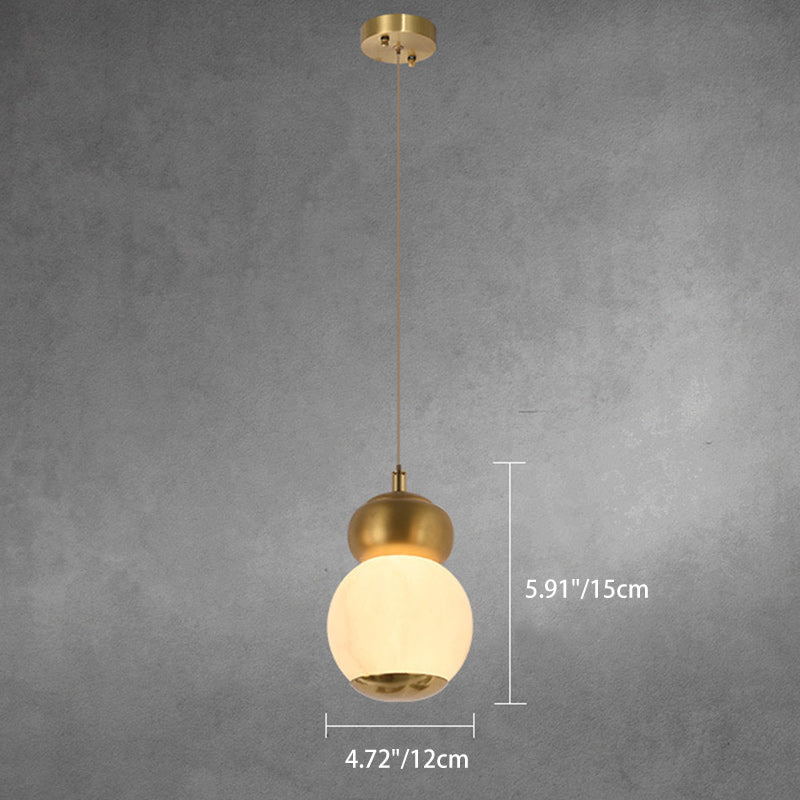 مصباح LED دائري مسطح من المرمر الطبيعي بتصميم إبداعي معاصر لغرفة النوم