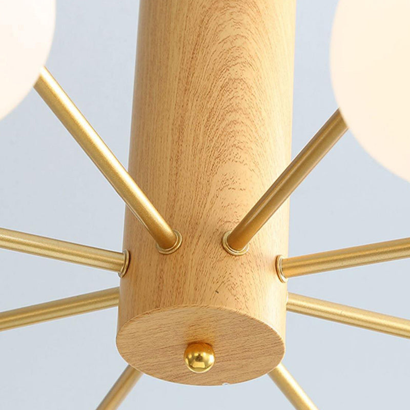 Contemporary Scandinavian PE Iron Branch Pumpkin-Shaped 4/5/8-Light Chandelier Island Light For Dining Room