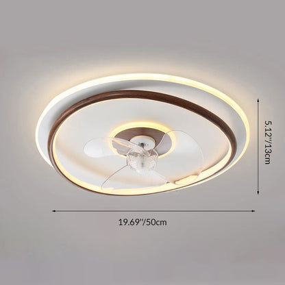 Contemporary Scandinavian Acrylic Iron Aluminum Cloud Floral LED Flush Mount Ceiling Fan Light For Bedroom