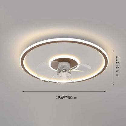 Contemporary Scandinavian Acrylic Iron Aluminum Cloud Floral LED Flush Mount Ceiling Fan Light For Bedroom
