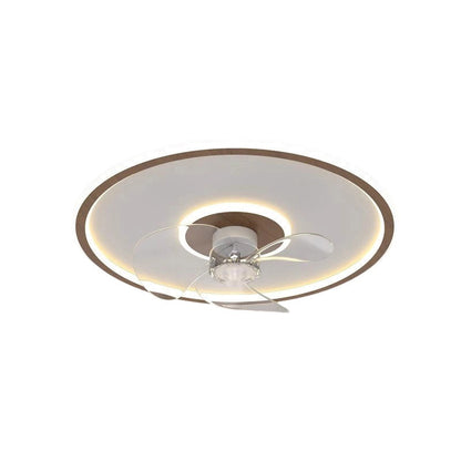 Contemporary Scandinavian Acrylic Iron Aluminum Cloud Floral LED Flush Mount Ceiling Fan Light For Bedroom