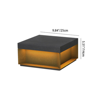 Modern Minimalist Stainless Steel Frosted Glass Square LED Outdoor Light For Garden