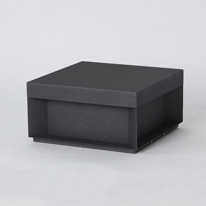 Modern Minimalist Stainless Steel Frosted Glass Square LED Outdoor Light For Garden