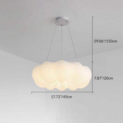 Contemporary Creative PE Iron Cloud-Shaped LED Chandelier For Living Room