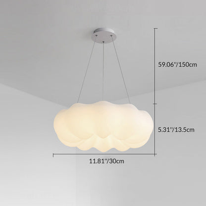 Contemporary Creative PE Iron Cloud-Shaped LED Chandelier For Living Room