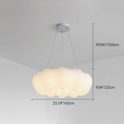 Contemporary Creative PE Iron Cloud-Shaped LED Chandelier For Living Room