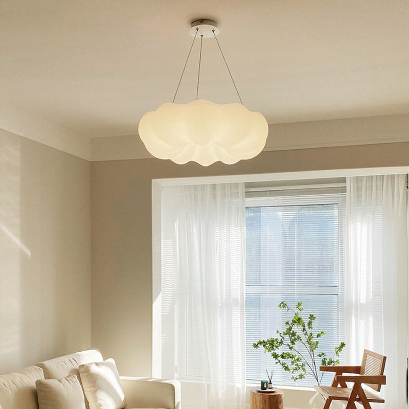 Contemporary Creative PE Iron Cloud-Shaped LED Chandelier For Living Room