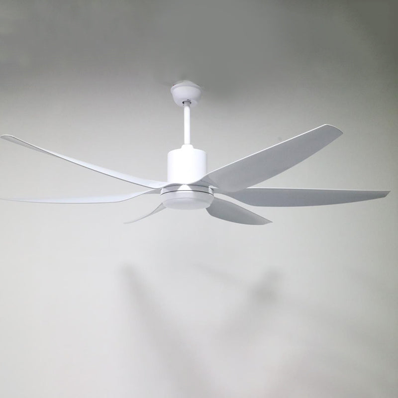 現代工業用ABSアクリル銅円筒形ラウンドLEDセミフラッシュマウントシーリングファンライトリビングルーム用