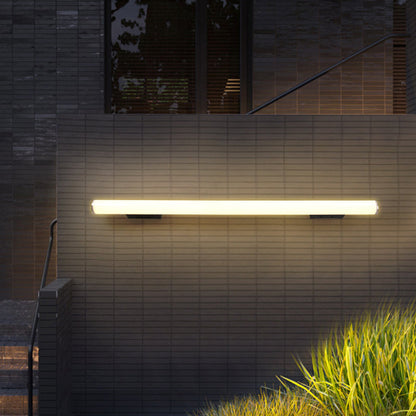 Modern Minimalist Acrylic Aluminum Cylindrical Strip LED Wall Sconce Lamp For Outdoor