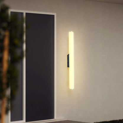 Modern Minimalist Acrylic Aluminum Cylindrical Strip LED Wall Sconce Lamp For Outdoor