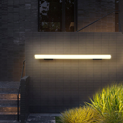 Modern Minimalist Acrylic Aluminum Cylindrical Strip LED Wall Sconce Lamp For Outdoor