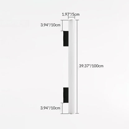 Modern Minimalist Acrylic Aluminum Cylindrical Strip LED Wall Sconce Lamp For Outdoor