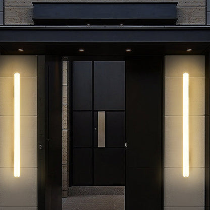 Modern Minimalist Acrylic Aluminum Cylindrical Strip LED Wall Sconce Lamp For Outdoor