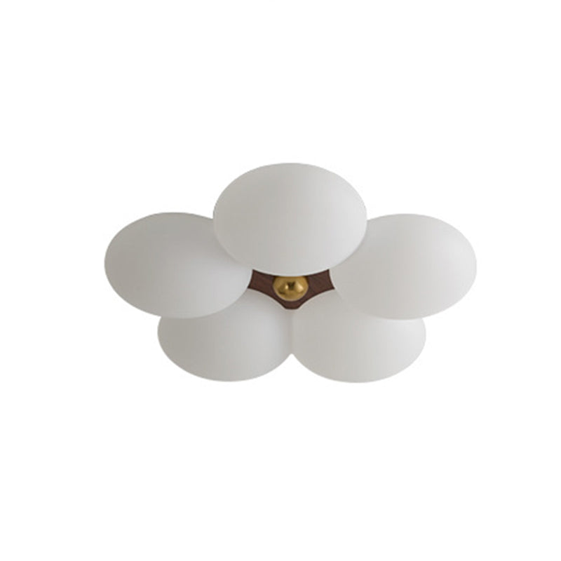 Traditional Vintage PE Iron Floral Round LED Flush Mount Ceiling Light For Bedroom