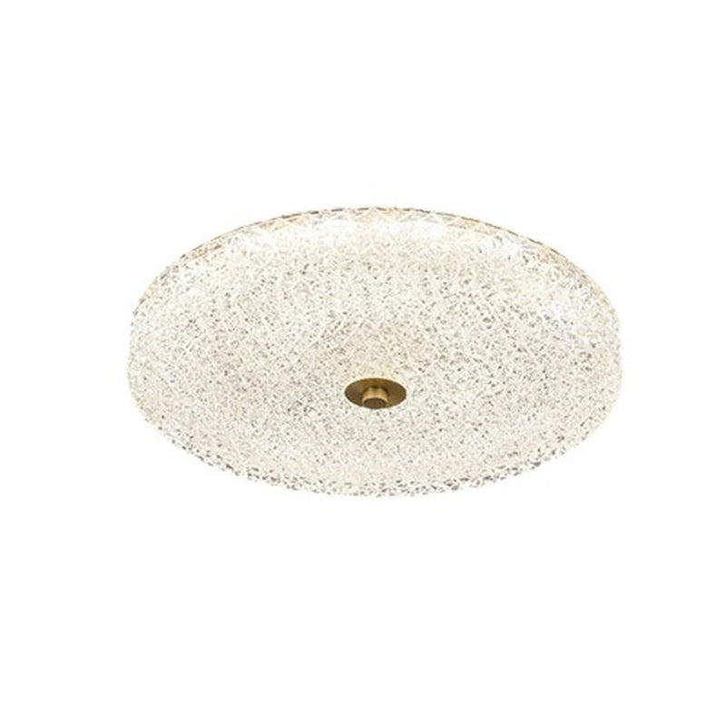 Contemporary Scandinavian Acrylic Stainless Steel Round Cylinder LED Flush Mount Ceiling Light For Bedroom