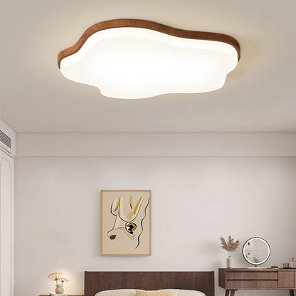 Traditional Chinese Acrylic Iron Cloud Round Square Triangle LED Flush Mount Ceiling Light For Bedroom