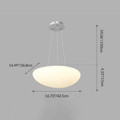 Contemporary Creative Metal PE Pebble-Shaped LED Chandelier For Living Room