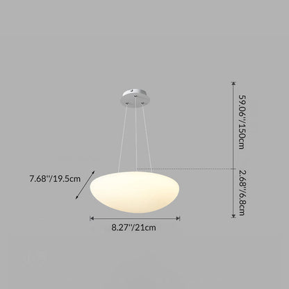 Contemporary Creative Metal PE Pebble-Shaped LED Chandelier For Living Room
