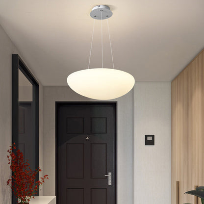 Contemporary Creative Metal PE Pebble-Shaped LED Chandelier For Living Room