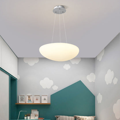 Contemporary Creative Metal PE Pebble-Shaped LED Chandelier For Living Room