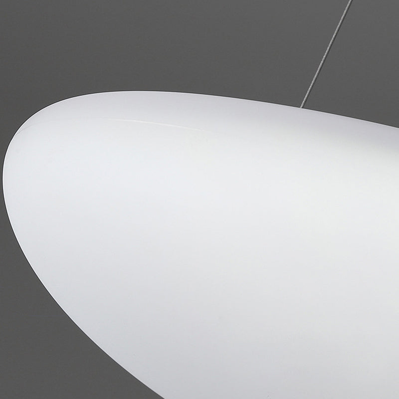 Contemporary Creative Metal PE Pebble-Shaped LED Chandelier For Living Room