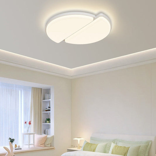 مصباح سقف LED بتصميم هندسي زهري دائري من الحديد الأكريليكي بتصميم عصري بسيط لغرفة النوم وغرفة المعيشة