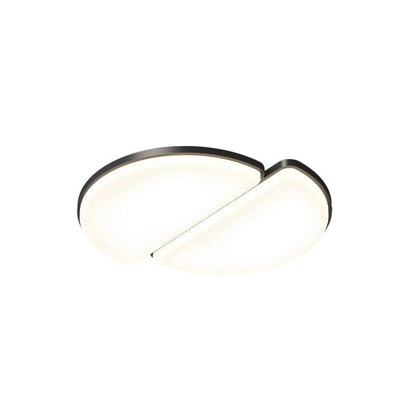 Modern Minimalist Acrylic Iron Semi-Round Floral Geometric LED Flush Mount Ceiling Light For Bedroom & Living Room
