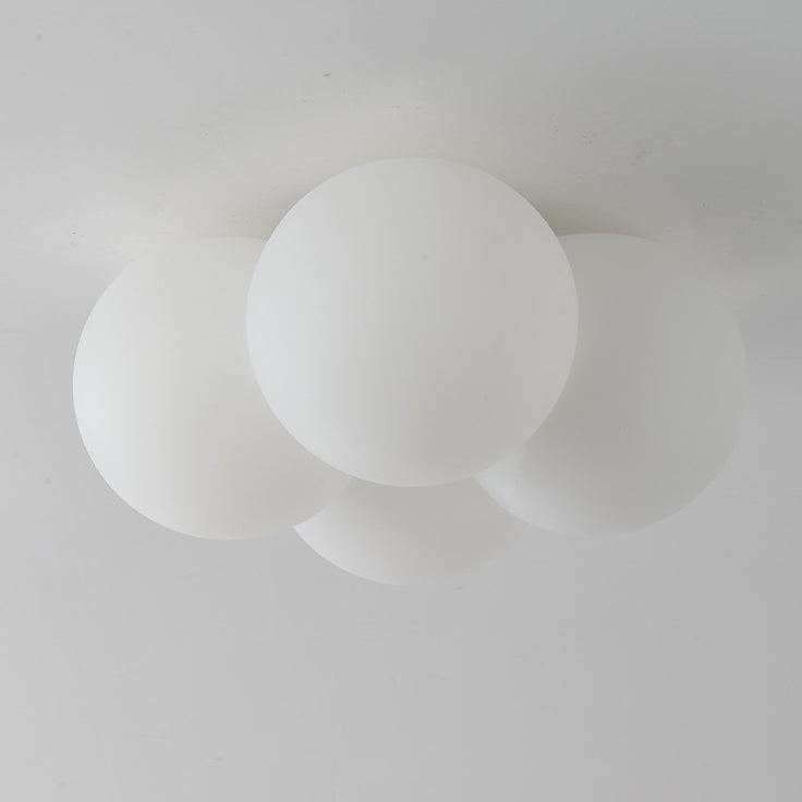 Modern Minimalist PVC Metal Cloud-Shaped LED Flush Mount Ceiling Light For Bedroom