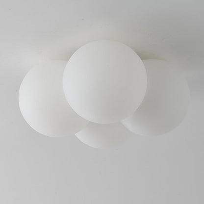 Modern Minimalist PVC Metal Cloud-Shaped LED Flush Mount Ceiling Light For Bedroom