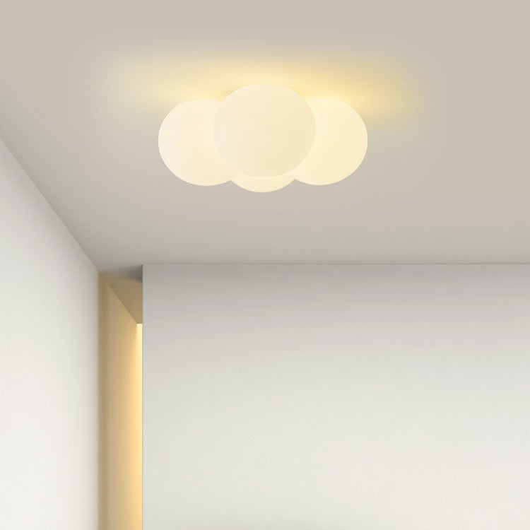 Modern Minimalist PVC Metal Cloud-Shaped LED Flush Mount Ceiling Light For Bedroom