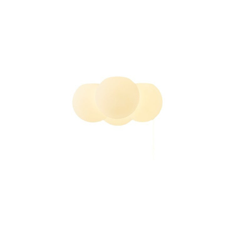 Modern Minimalist PVC Metal Cloud-Shaped LED Flush Mount Ceiling Light For Bedroom
