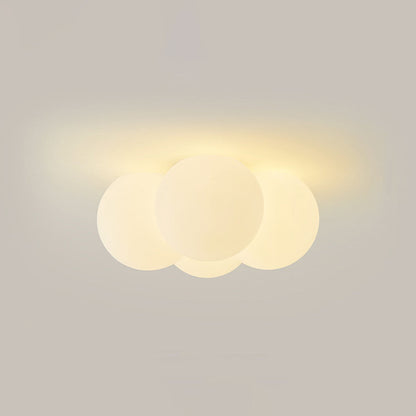 Modern Minimalist PVC Metal Cloud-Shaped LED Flush Mount Ceiling Light For Bedroom