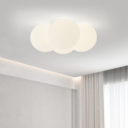 Modern Minimalist PVC Metal Cloud-Shaped LED Flush Mount Ceiling Light For Bedroom