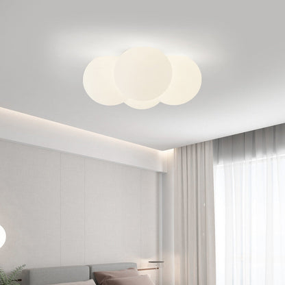 Modern Minimalist PVC Metal Cloud-Shaped LED Flush Mount Ceiling Light For Bedroom