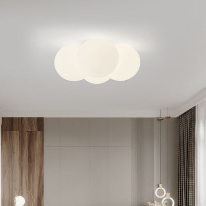 Modern Minimalist PVC Metal Cloud-Shaped LED Flush Mount Ceiling Light For Bedroom
