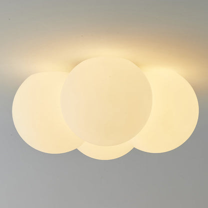 Modern Minimalist PVC Metal Cloud-Shaped LED Flush Mount Ceiling Light For Bedroom