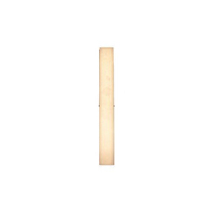 Traditional Vintage Brass Alabaster Rectangular LED Wall Sconce Lamp For Living Room