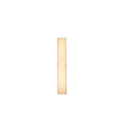 Traditional Vintage Brass Alabaster Rectangular LED Wall Sconce Lamp For Living Room