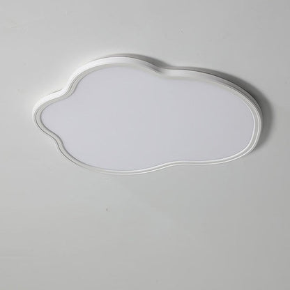 Modern Minimalist ABS Iron Cloud-Shaped LED Flush Mount Ceiling Light For Bedroom