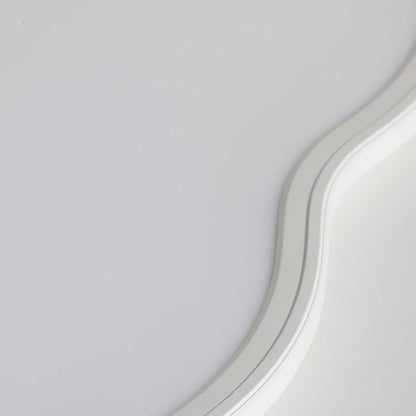 Modern Minimalist ABS Iron Cloud-Shaped LED Flush Mount Ceiling Light For Bedroom
