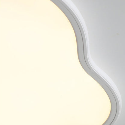 Modern Minimalist ABS Iron Cloud-Shaped LED Flush Mount Ceiling Light For Bedroom