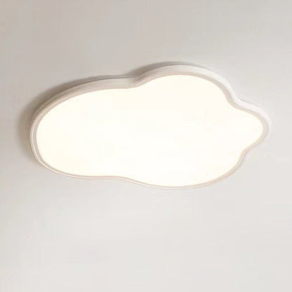 Modern Minimalist ABS Iron Cloud-Shaped LED Flush Mount Ceiling Light For Bedroom