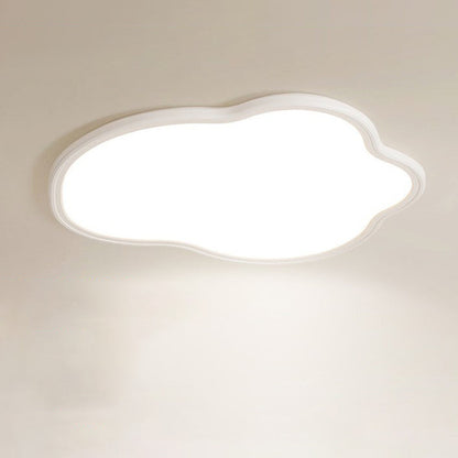 Modern Minimalist ABS Iron Cloud-Shaped LED Flush Mount Ceiling Light For Bedroom