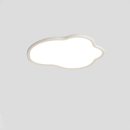 Modern Minimalist ABS Iron Cloud-Shaped LED Flush Mount Ceiling Light For Bedroom