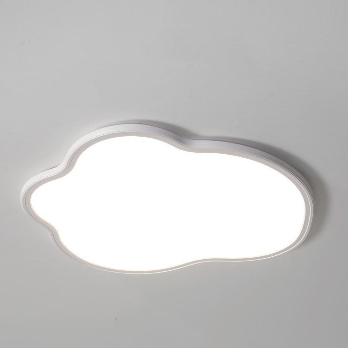 Modern Minimalist ABS Iron Cloud-Shaped LED Flush Mount Ceiling Light For Bedroom