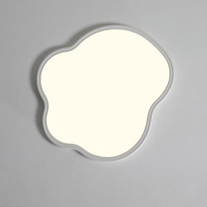 Modern Minimalist ABS Iron Cloud-Shaped LED Flush Mount Ceiling Light For Bedroom