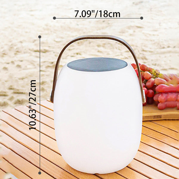 Contemporary Creative PE Acrylic Portable Barrel-Shaped Solar LED Outdoor Light For Garden & Camping