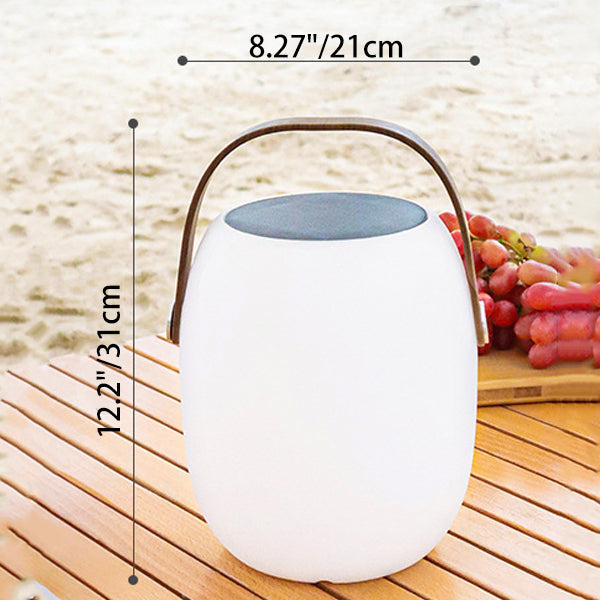 Contemporary Creative PE Acrylic Portable Barrel-Shaped Solar LED Outdoor Light For Garden & Camping