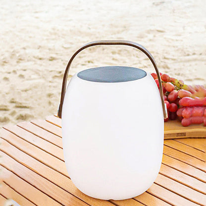 Contemporary Creative PE Acrylic Portable Barrel-Shaped Solar LED Outdoor Light For Garden & Camping