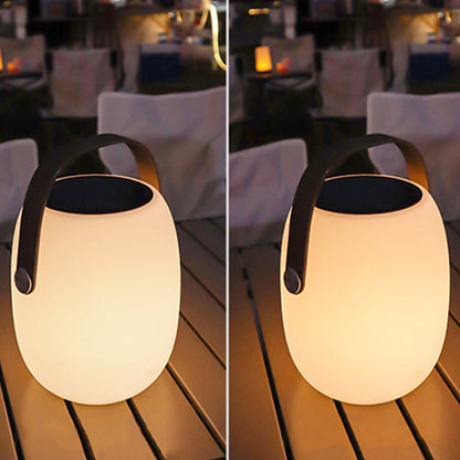 Contemporary Creative PE Acrylic Portable Barrel-Shaped Solar LED Outdoor Light For Garden & Camping